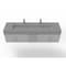 Castello Usa Nile 72" Wall Mounted  Gray Vanity With Gray Top And Brushed Nickel Handles CB-MC-72G-BN-2053-GR - alternate 6